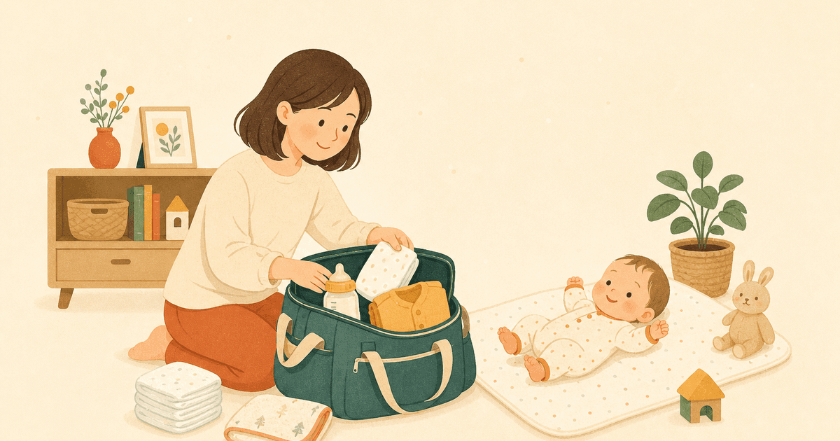 0歳赤ちゃんとの初おでかけ、持ち物リスト完全版｜月齢別に整理