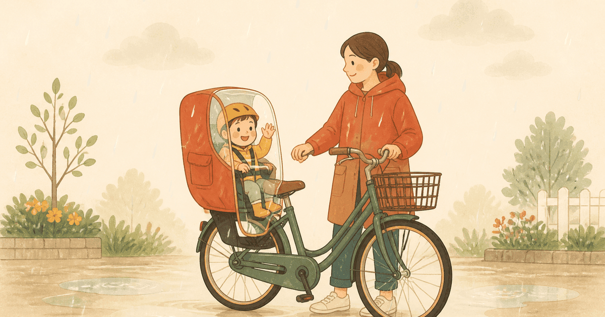 子ども乗せ自転車のレインカバーの選び方｜前用・後ろ用の違いと安全に使うコツ
