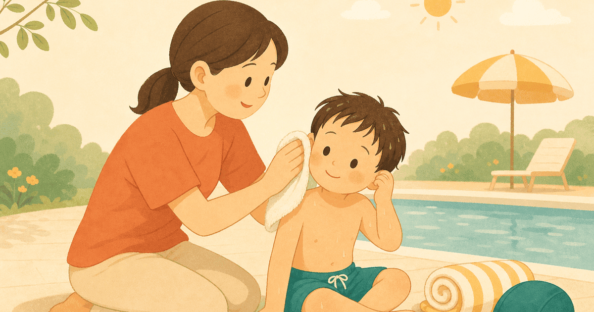子どもの外耳炎｜プール・水遊び後の耳のケアと受診の目安