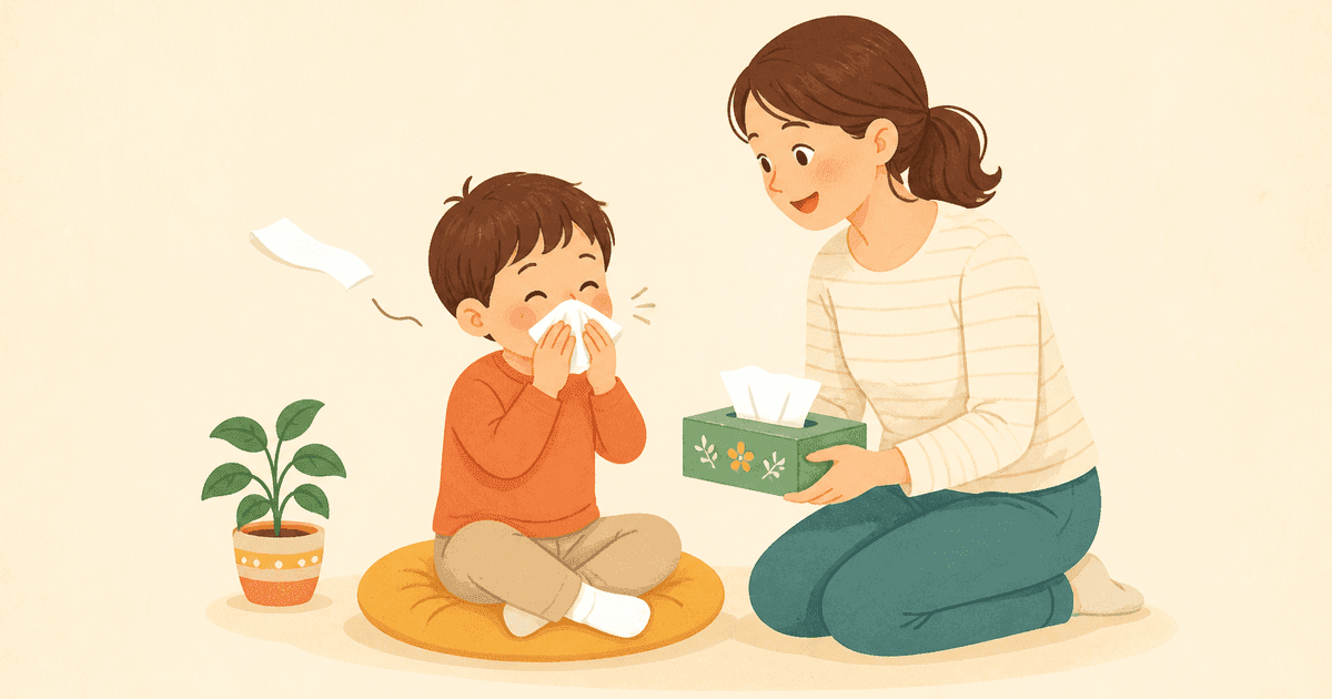 子どもの鼻のかみ方の練習｜いつから・遊びで覚える教え方ステップと注意点