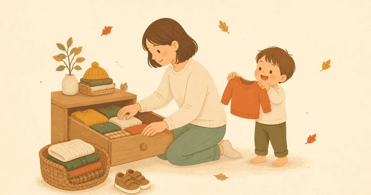 子どもの秋の衣替え｜時期は気温で決める・サイズ見直しと安全チェックの手順