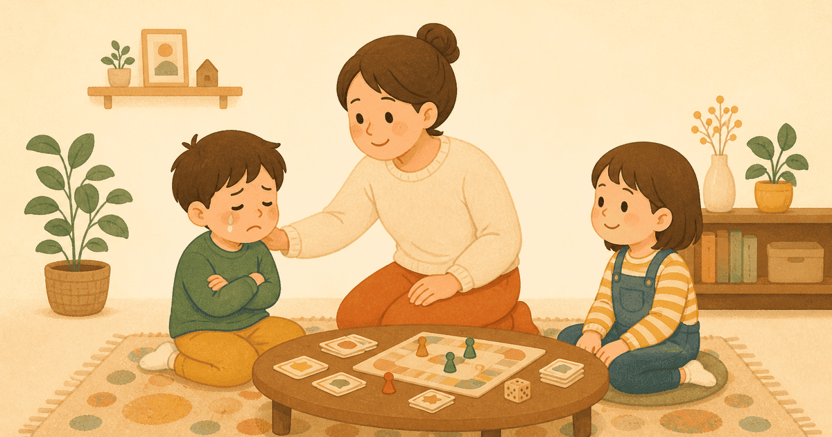 負けず嫌いな子への関わり方｜かけっこ・ゲームで泣く/怒るときの声かけ（1〜6歳）
