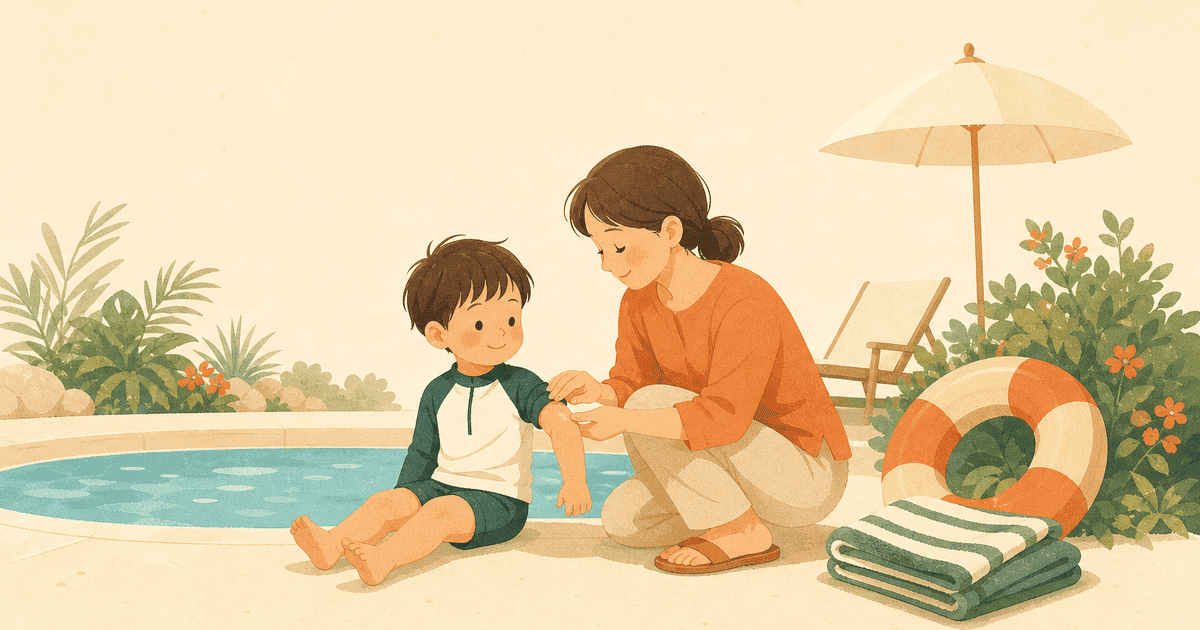 子どもの水いぼ(伝染性軟属腫)対策｜プールは入れる?うつり方・治療の選び方・スキンケアの目安