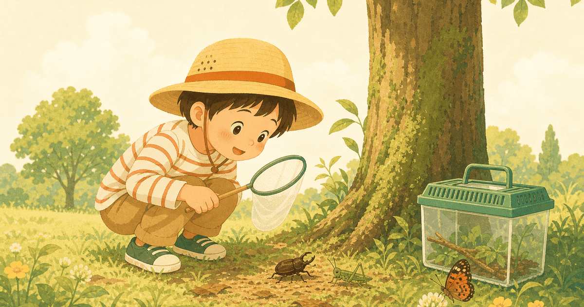子どもと夏の虫取り・昆虫観察を楽しむコツ｜時期・場所・安全とお世話