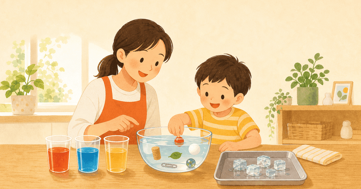 子どもと楽しむ夏のおうち実験・感覚あそび｜3〜6歳・特別な道具なしでOK