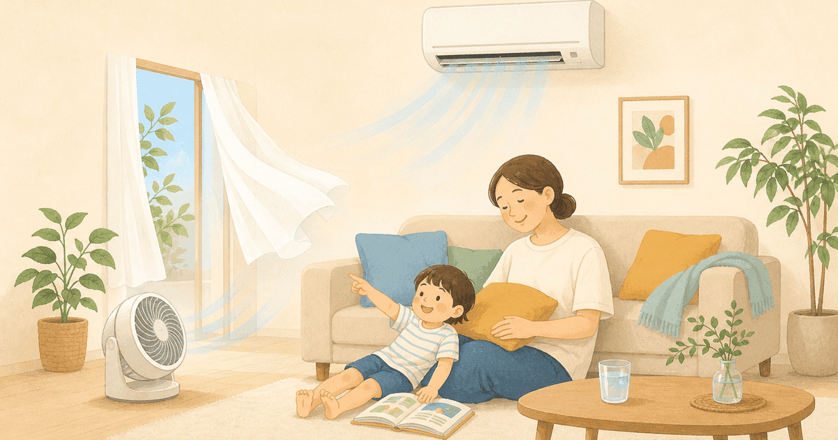 夏のエアコン・冷房と子どもの体調管理｜設定温度・湿度の目安と冷やしすぎ対策