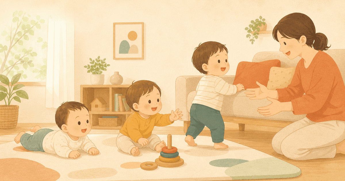首すわり・寝返り・ひとり歩きはいつ?｜赤ちゃんの運動発達の目安と個人差の考え方(令和5年調査の通過率つき)