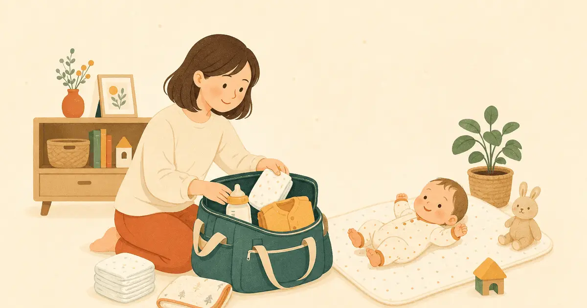 0歳赤ちゃんとの初おでかけ、持ち物リスト完全版｜月齢別に整理