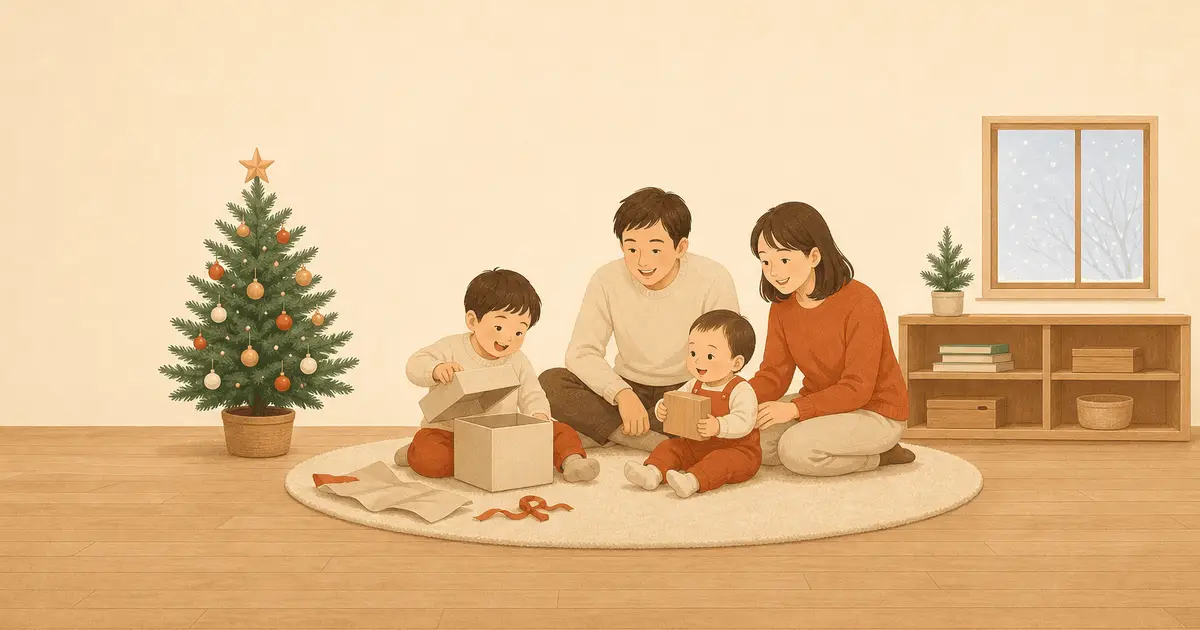 0〜6歳のクリスマスプレゼントの選び方｜年齢別早見表・安全チェック・準備の段取りとサンタの演出