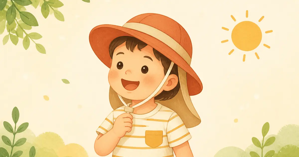 子ども用UVカット帽子(サンハット)の選び方｜UVカット率・つば広・首うしろ日除け・あご紐と安全性