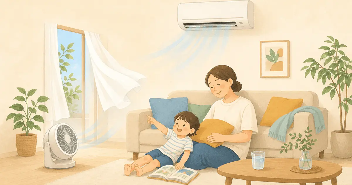 夏のエアコン・冷房と子どもの体調管理｜設定温度・湿度の目安と冷やしすぎ対策