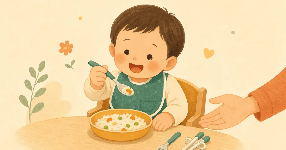 スプーン・フォーク・お箸の練習｜食具の進め方と持ち方の発達
